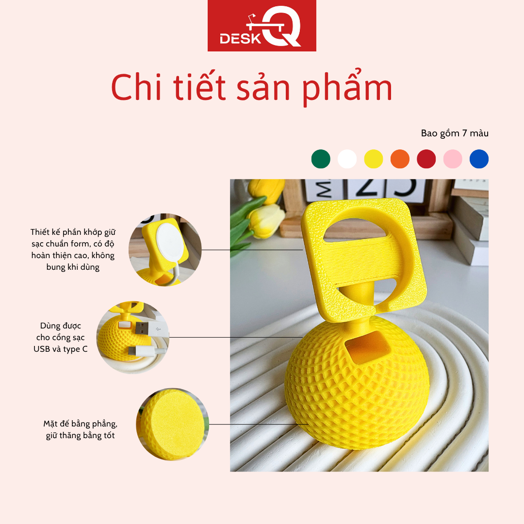 Đế Sạc Apple Watch Kiêm Giá Đỡ Đồng Hồ Thông Minh DeskQ, Phiên Bản iMac G4