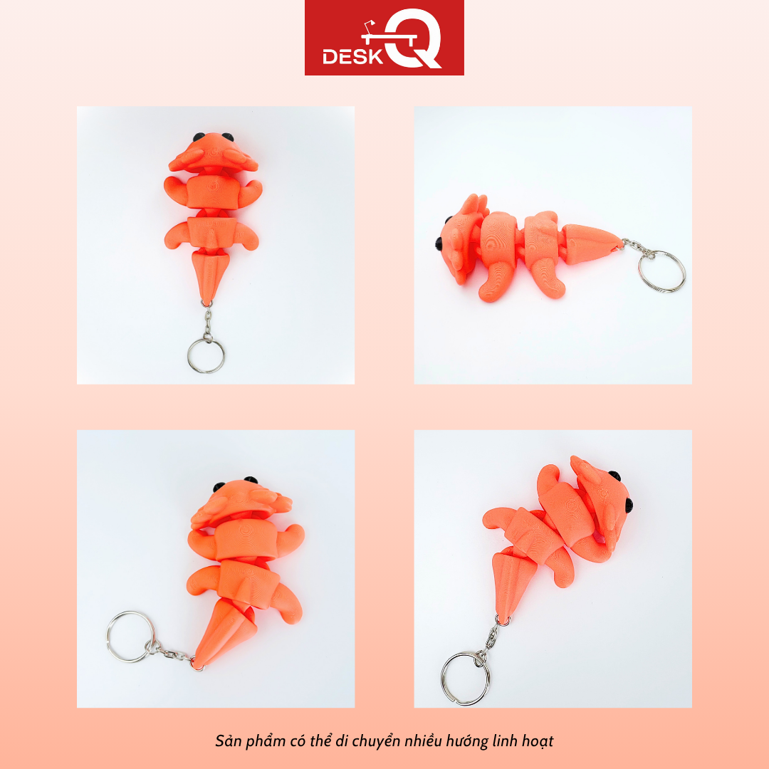 Móc Khóa Rồng Lúc Lắc Dễ Thương, Di Chuyển Khớp Gập Linh Hoạt, Flexi Keychain