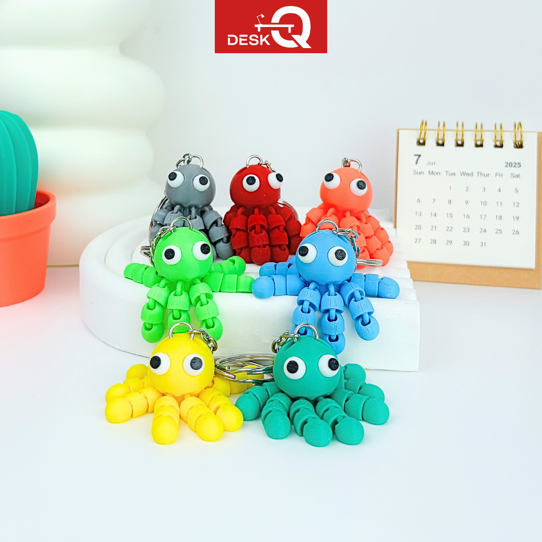 móc khóa bạch tuộc lúc lắc di chuyển linh hoạt