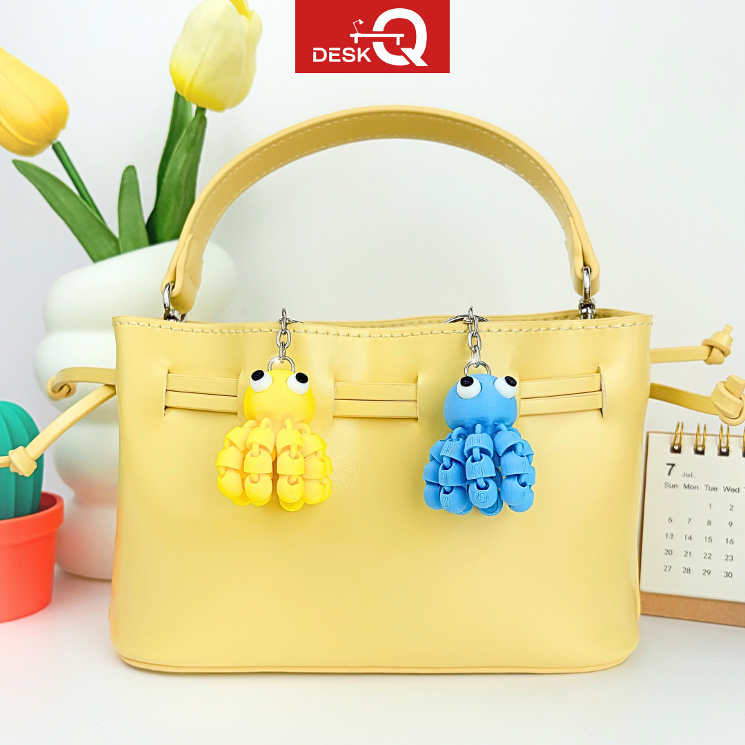 móc khóa bạch tuộc lúc lắc di chuyển linh hoạt
