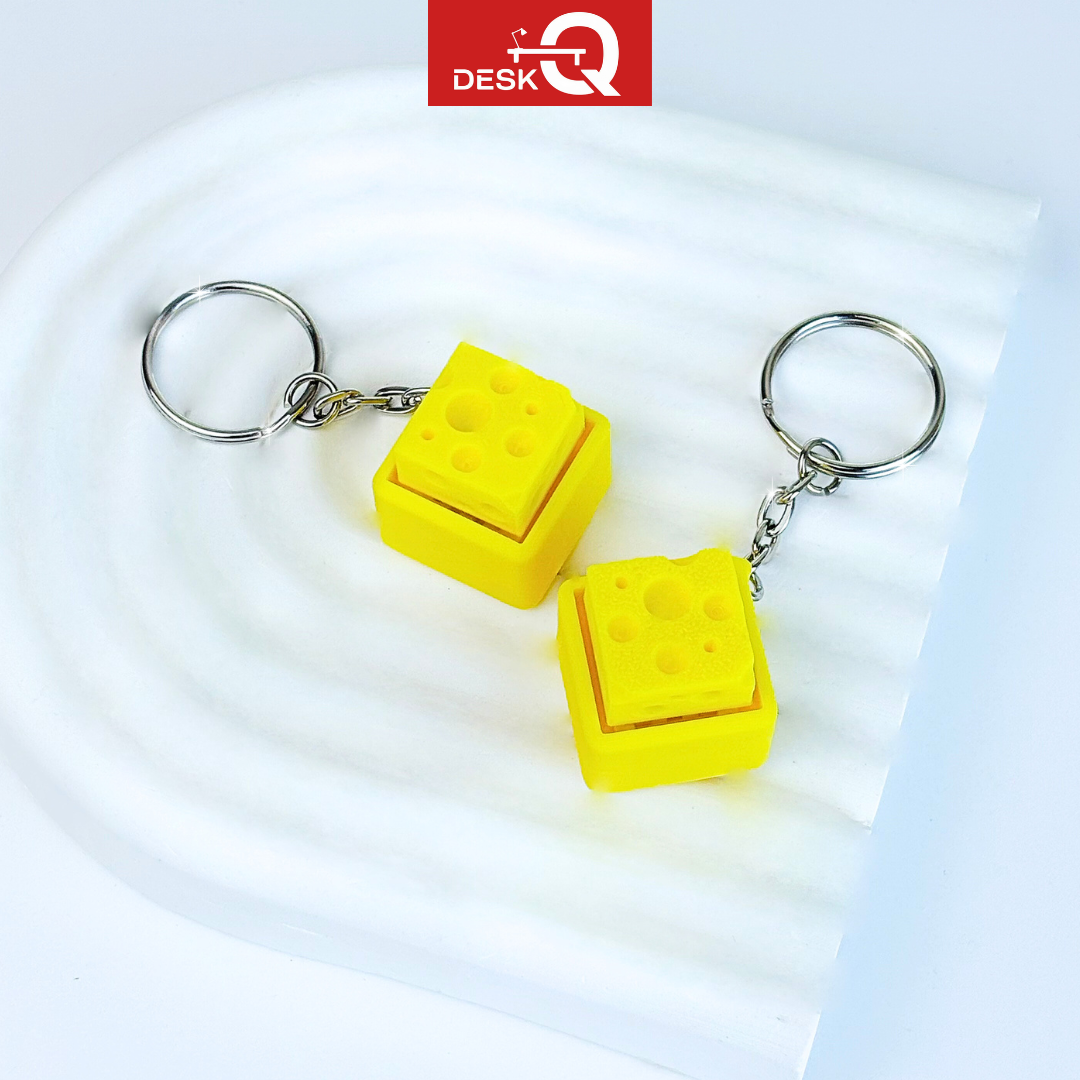 Móc Khóa Phô Mai Clicky Đáng Yêu Vui Nhộn, Mô Phỏng Nút Bấm Bàn Phím Cơ Có Tiếng Kêu, Giúp Giảm Stress, Giải Tỏa Căng Thẳng