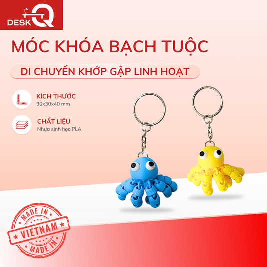 móc khóa bạch tuộc lúc lắc di chuyển linh hoạt